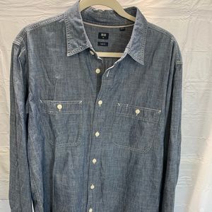 Men’s chambray long sleeve to dress up or dress down